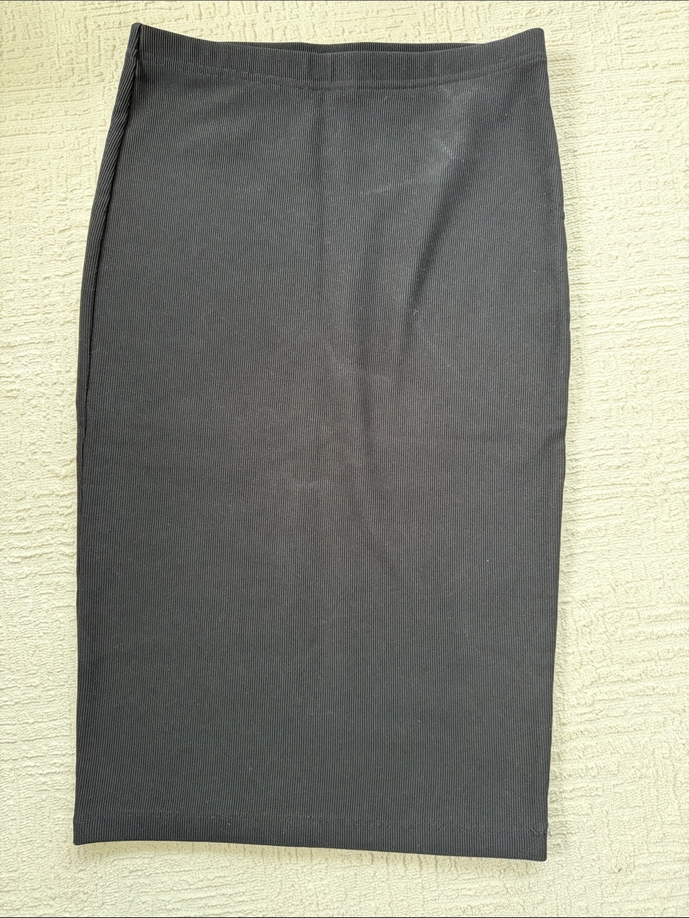 Forever 21 Black Ribbed High-Waist Pencil Skirt